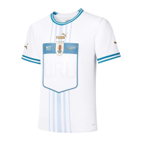 PUMA Uruguay Men's Away Soccer Jersey 2022 White (US, Alpha, Small, Regular, Regular, White)