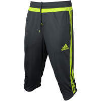 Adidas 2015/16 Mens Real Madrid Training 3/4 Pants Grey/Volt (Large)