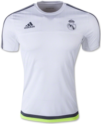 adidas Real Madridd Mens 2015/2016 Training Tops White/Grey/Volt (XXL)