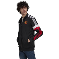adidas Men's 2021-22 Manchester United 3 Stripes Track Top (Black, XX-Large)