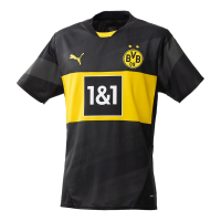 PUMA Borussia Dortmund Men's Replica Away Soccer Jersey 24/25 (US, Alpha, XX-Large, Regular, Regular, Black-Yellow)