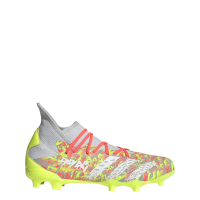 adidas Predator Freak.3 Men's Firm Ground Soccer Cleats-Clear Grey/Cloud White/Solar Yellow (Clear Grey/Cloud White/Solar Yellow, US Footwear Size System, Adult, Men, Numeric, Medium, 12.5)