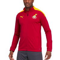 PUMA Men's Ghana Football Association Stadium Jacket, Chili Pepper-Dandelion, L