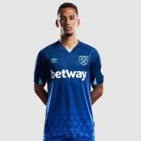 Umbro West Ham United Men's Third Jersey 23/24 (Medium) Blue