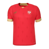 PUMA Serbia Men's Home Soccer Jersey 22/23 Red (US, Alpha, Medium, Regular, Regular, Red)
