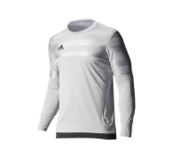 adidas Performance Men's Entry Goalkeeping Jersey, Youth Large, Light Grey/Black