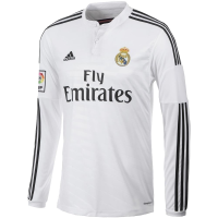 adidas Real Madrid Long Sleeve Home Jersey (XL) White