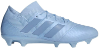 adidas Nemeziz Messi 18.1 Firm Ground Cleat - Men's Soccer 8 Ash Blue/Raw Grey