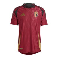 adidas Belgium Men’s Home Authentic Jersey 2024 (US, Alpha, XX-Large, Regular, Regular, Team Coll Burgundy 2)