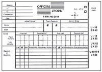 Official Sports Soccer Referee Report Forms - White - 50 Sheets