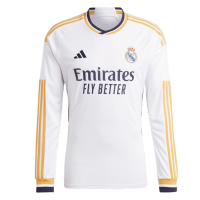 adidas Real Madrid Men's Long Sleeve Home Jersey 23/24 (US, Alpha, XX-Large, Regular, Regular) White, Gold