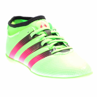 adidas Performance Ace 16.3 Primemesh IN J Soccer Shoe (Little Kid/Big Kid),Green/Shock Pink/Black,11 M US Little Kid