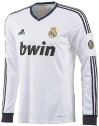 adidas Real Madrid Long Sleeve Home Soccer Stadium Jersey 2012-13 (XX-Large) White