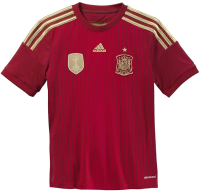 adidas Spain Jersey (Little Kids/Big Kids) Victory Red/Light Football Gold MD (10-12 Big Kids)