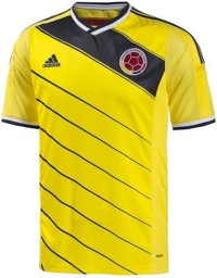 adidas Colombia Men's Home Jersey 2014 World Cup (US, Alpha, X-Small, Regular, Regular) Yellow