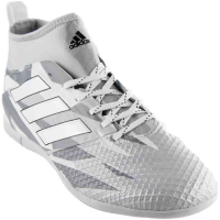 adidas Men's Ace 17.3 Primemesh Indoor Soccer Shoe, Clear Grey/White/Black, (10 M US)
