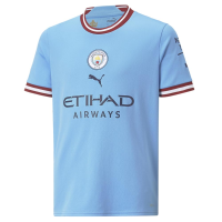 PUMA Manchester City Youth Home Jersey 22/23 (as1, Alpha, l, Regular, Large) Sky Blue