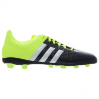 adidas Performance Ace 15.4 FG J Soccer Shoe (Little Kid/Big Kid),Black/White/Solar Yellow,11.5 M US Little Kid