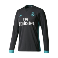 adidas Real Madrid CF Away Long Sleeve Jersey [BLACK] (2XL)