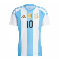 adidas Argentina Messi 10 Men’s Stadium Home Jersey 2024 (US, Alpha, 3X-Large, Regular, Regular, White/Blue Burst)