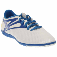 adidas Performance Men's Messi 15.3 Indoor Soccer Shoe, White/Prime Blue S12/Core Black, 9.5 M US