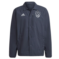 adidas LA Galaxy Anthem Jacket - Stylish Athletic Jacket, Made with 100% Recycled Materials, Regular Fit, Front Zip Pockets (US, Alpha, Medium, Regular, Regular, Navy)