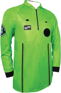 Official Sports New USSF Pro Men's Soccer Referee Green Long Sleeve Shirt Size Large