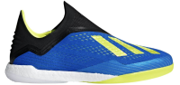 adidas Men's X Tango 18+ Indoor Soccer Shoes (7.5, Blue/Solar Yellow)