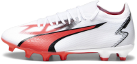 PUMA Ultra Match Firm Ground/Artificial Ground Puma White/Puma Black/Fire Orchid 7.5 D (M)