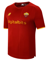 New Balance Men's AS Roma Short Sleeve Jersey, Home , X-Large