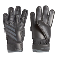 adidas Unisex-Kids Match Predator Fingersave Goalie Gloves, Black/Black/Black, 7