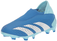 adidas Predator Accuracy.3-Laceless Firm Ground Sneaker, Bright Royal/White/Bliss Blue, 5 US Unisex Big Kid