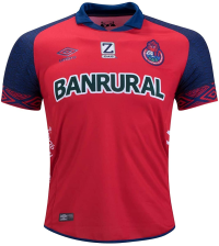 Umbro Men's Social Deportivo Municipal Soccer Jersey 2019/20 (Medium) Red, Blue