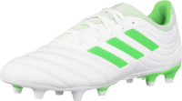 adidas Men's Copa 19.3 Firm Ground Soccer Shoe, White/Solar Lime/White, 10 M US
