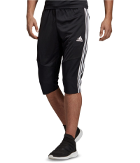 adidas Men's Tiro 19 3/4 Pants, Black/White, Large