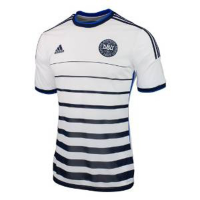 adidas Men's Denmark Away Soccer Jersey-White (S)