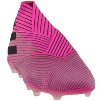 Adidas Girls Nemeziz 19+ Firm Ground (Little Kid/Big Kid) Soccer Casual Cleats, Pink, 5.5
