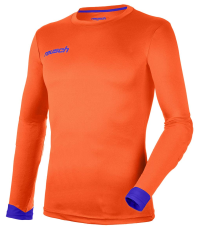 Reusch Match Longsleeve Padded Goalkeeper Jersey, Orange/Blue, Youth Large