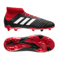 adidas Predator 18.1 Fg J Black/White/Red Soccer Shoes 4.5
