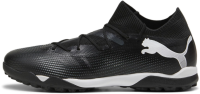 PUMA Future 7 Match Training Turf Soccer Shoes (Black-White, US Footwear Size System, Adult, Men, Numeric, Medium, 10)