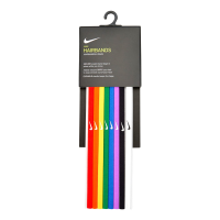 NIKE Skinny Headbands 8 Pack Tennis Swoosh Hair Bands Pack of 8 (Pepper/Orange Blaze/Sunlight)
