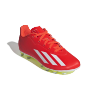 adidas Soccer X Crazyfast Club Flexible Ground (Little Kid/Big Kid) Solar Red/White/Team Solar Yellow 13.5 Little Kid M