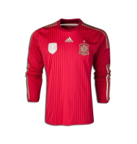 Adidas Spain World Cup 2014 Mens Home Long Sleeve Soccer Jersey (X-Large)