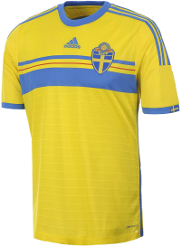 adidas Sweden Home Mens Soccer Jersey- 2014/15 (M)
