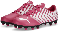 PUMA Tacto II FG/AG Youth Soccer Cleats (Pink/White, US Footwear Size System, Little Kid, Men, Numeric, Medium, 3.5)