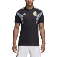 adidas Men's AFA Argentina Away Jersey (Medium) Black/Clear Blue/White