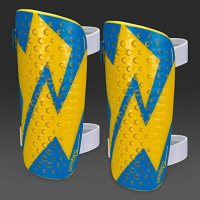 Umbro Neo Vento Slip Shinguard-Yellow/Blue-Size Adult Large