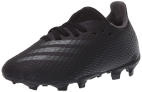 adidas X GHOSTED.3 Soccer Shoe, White/Metallicgold Melange/Core Black (Turf), 10.5 US Unisex Little Kid