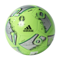 adidas Performance Euro 16 Glider Soccer Ball, Solar Green/Silver Metallic/Dark Grey, Size 4