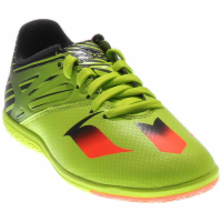adidas Performance Messi 15.3 Indoor Soccer Shoe (Little Kid/Big Kid),Semi Solar Slime/Solar Red/Black,11 M US Little Kid